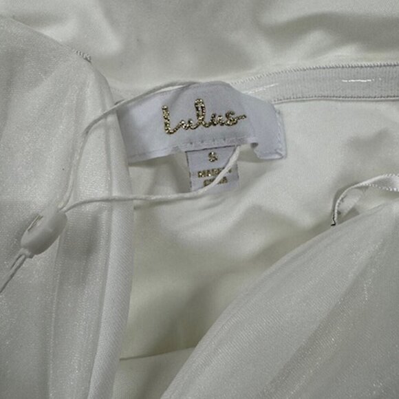 NWT Lulus Forever Passionate White Organza Strapless Tiered Maxi Dress​ - Picture 6 of 8